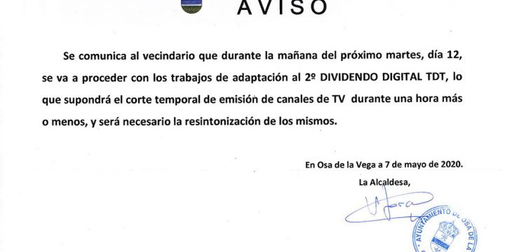 Adaptación al 2º Dividendo Digital TDT