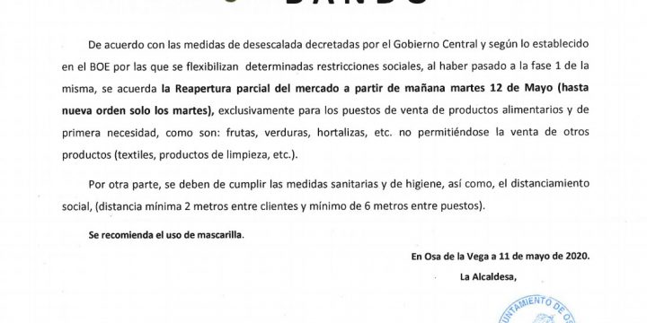 Reapertura parcial del mercado