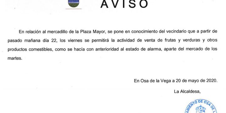Venta de frutas y verduras en mercadillo